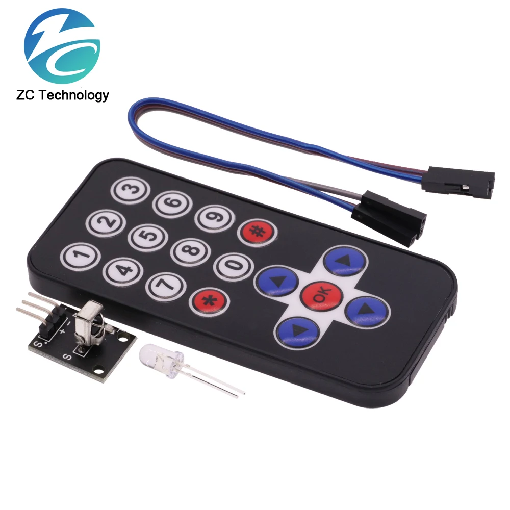 مجموعة وحدة تحكم عن بعد لاسلكية بالأشعة تحت الحمراء ، مجموعة تصنعها بنفسك ، اردوينو التوت ، HX1838 ، 1 5 10 Pi لكل لوت