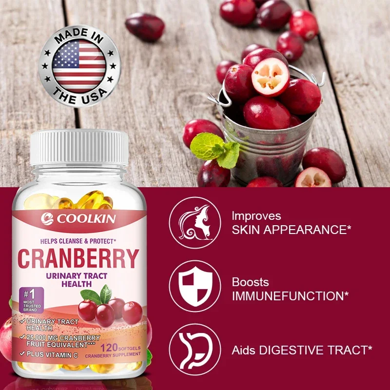 Integratore di vitamina C al mirtillo rosso: allevia la minzione frequente e supporta la salute del tracce urinarie, aiuta a rimuovere il tractSup urinario