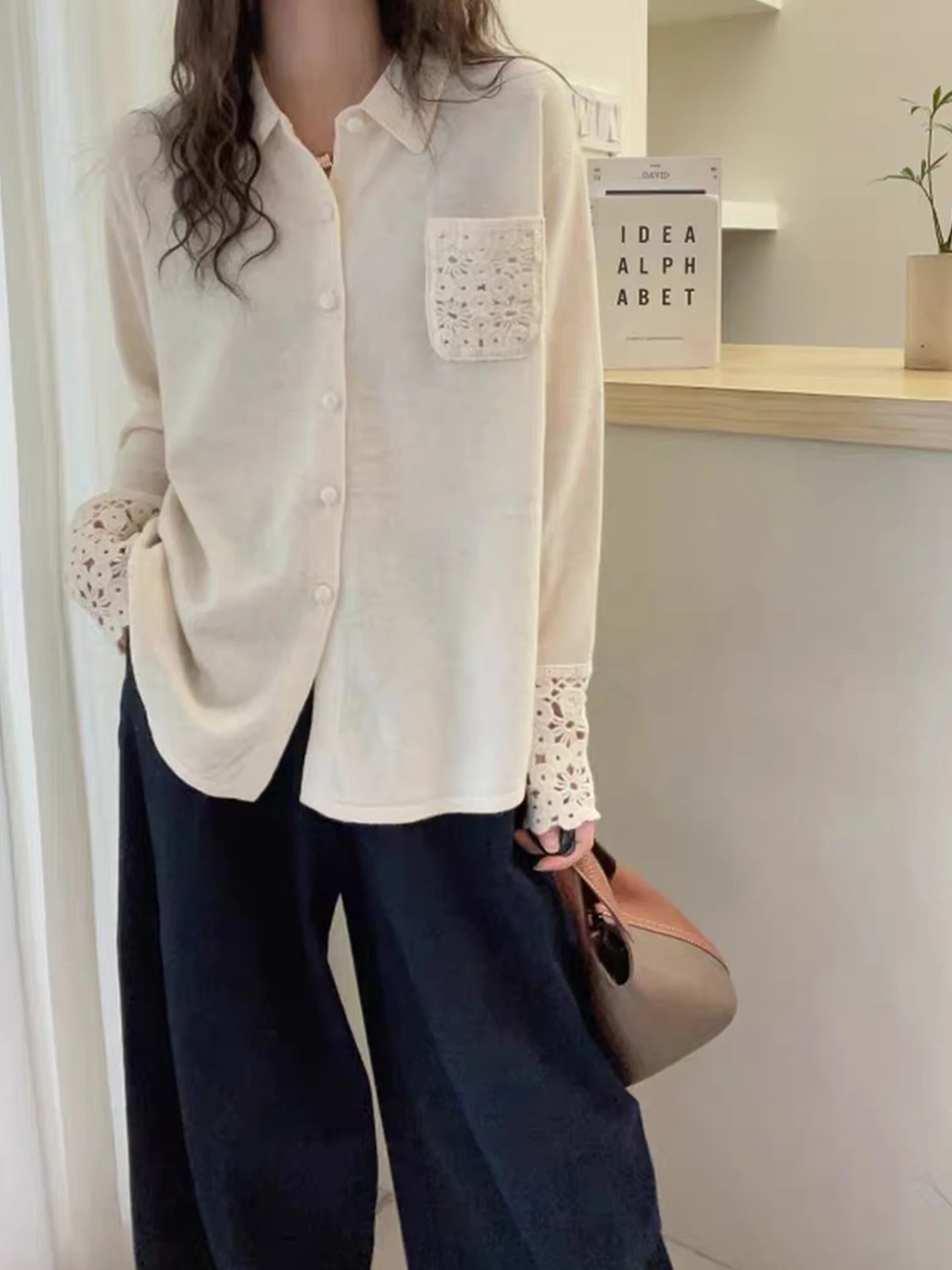 Laid-ba  Ne Knitwear Long Sve Loose Fit Versatile Single Button Winter Faionable Sweater Comfortable Korean Sle