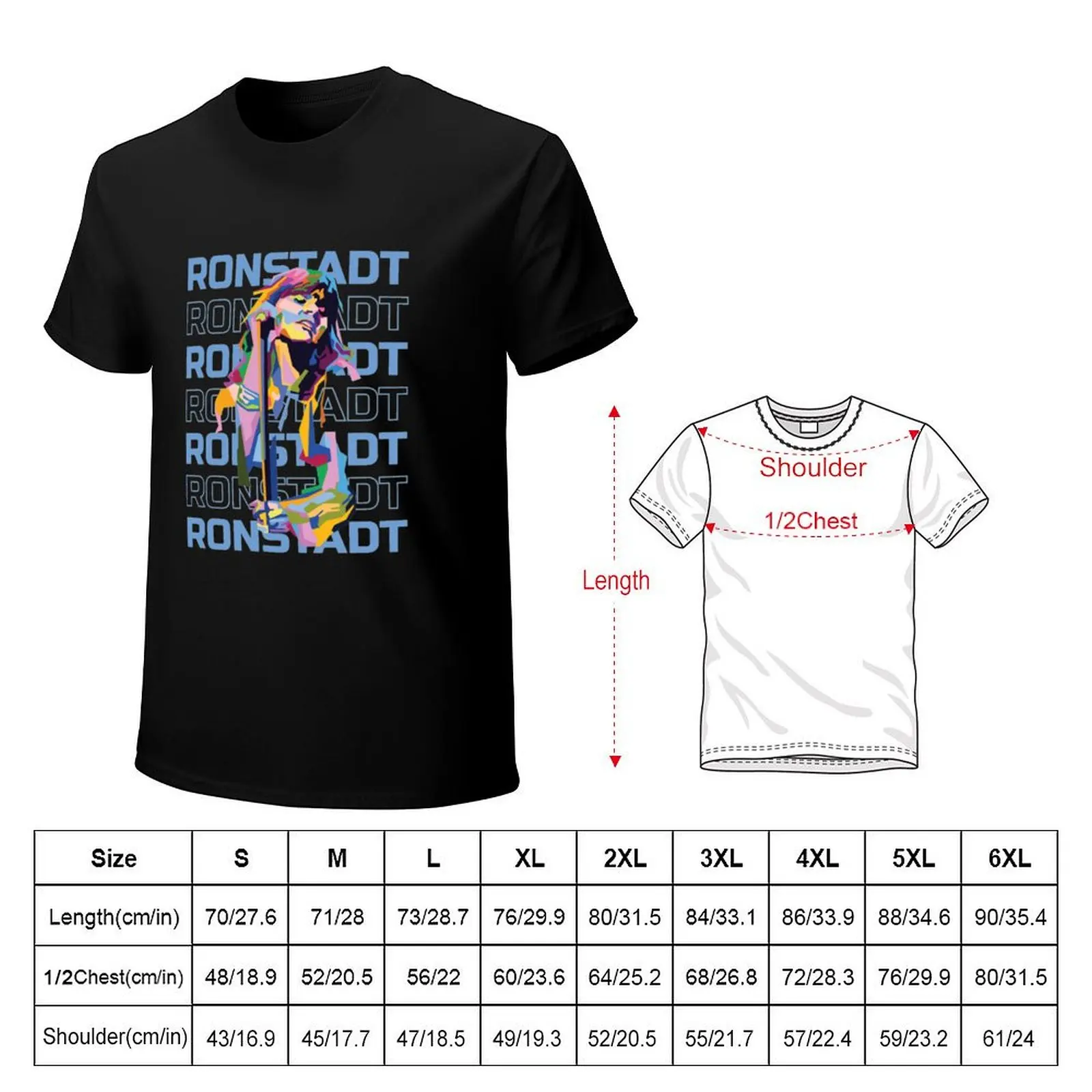 Linda Ronstadt T-Shirt Active Sports Short Sleeve Cotton Shirt