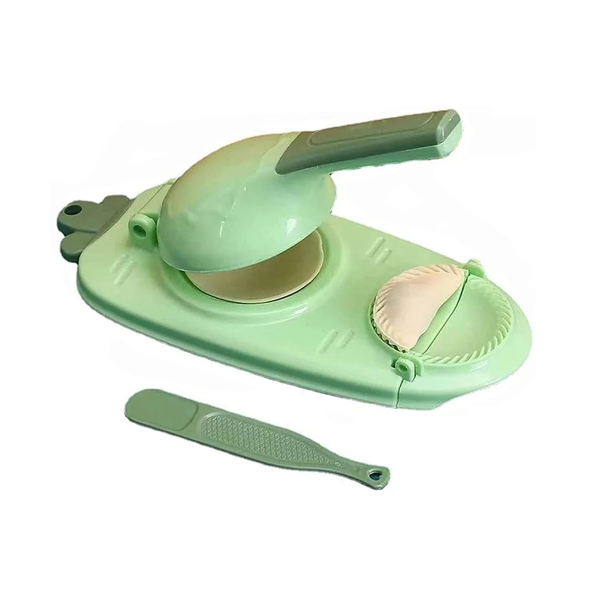 

Dumpling Maker 2 in 1, Portable Manual Dumpling Maker Multifunction DIY Manual Dumpling Press Molds Set Green