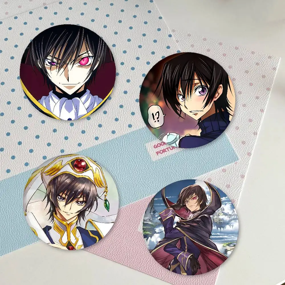 C-CODE G-GEASS L-Lelouch Badges Fashion New Hip Hop Versatile Round Metal Badge Cartoon Pin Gift Wholesale