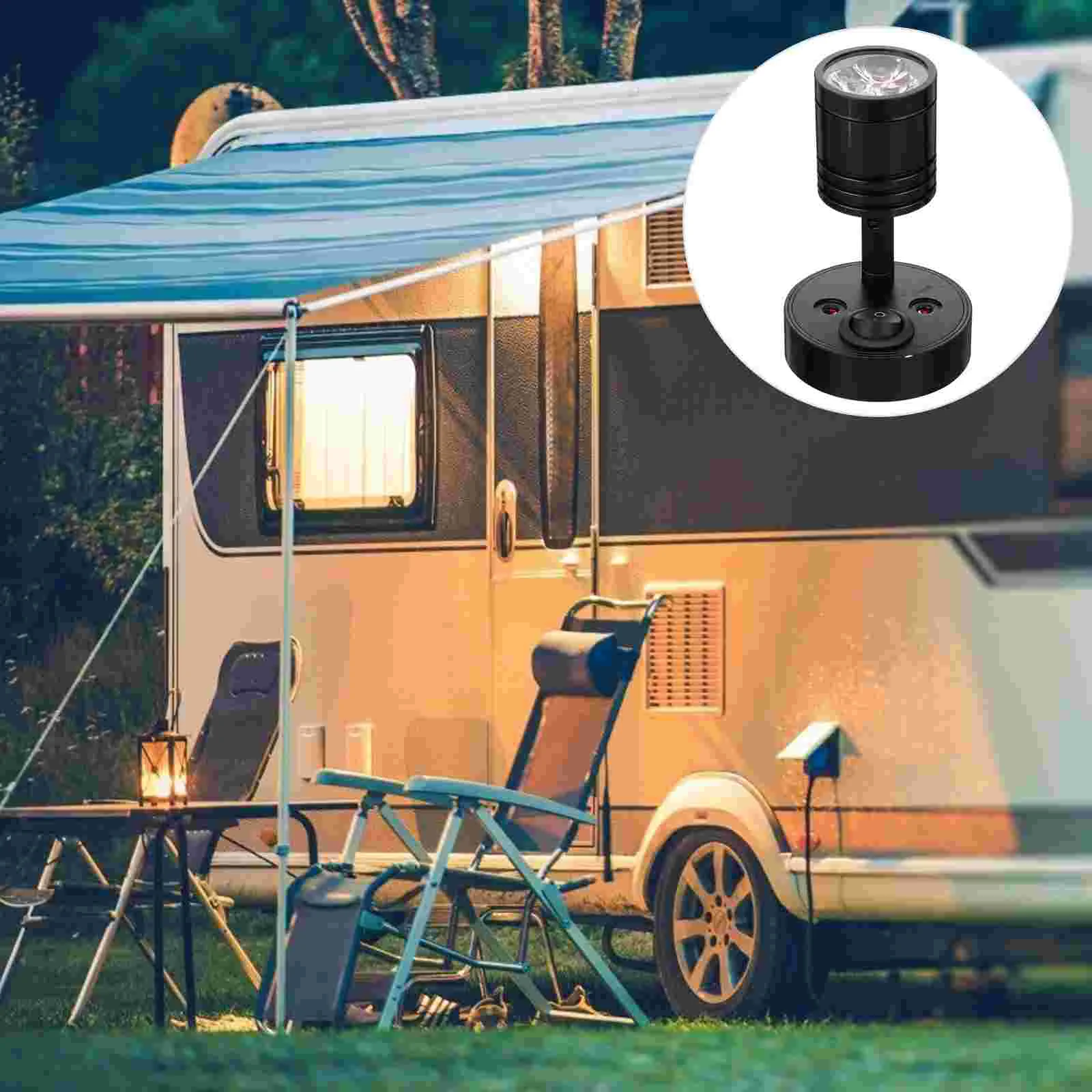 

RV Reading Light Bedside Spotlight Car Swivel Surface Mounted Caravan Aluminum Lamp Holder