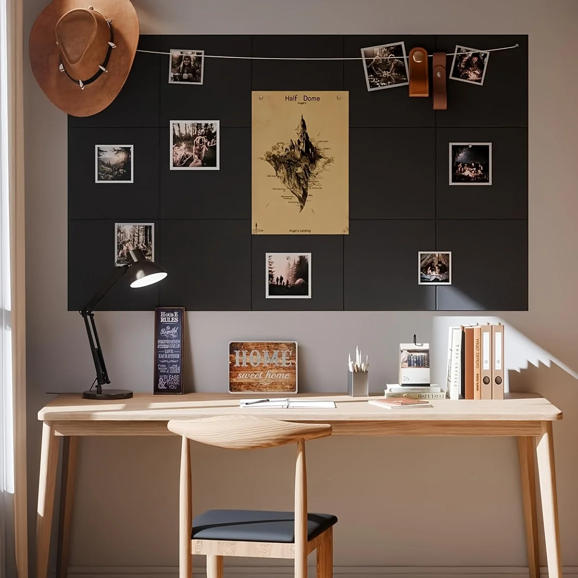 AW 12PCS Large Self-Adhesive Felt Wall Stickers Tile Pin Board for Office School Room Decor - Eco-Friendly Bulletin Board Large