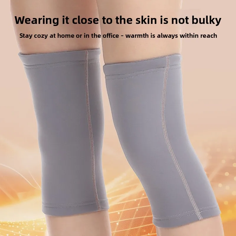 Ginocchiere calde di grandi dimensioni, ginocchiere antiscivolo spesse sportive calde e in velluto, ginocchiere resistenti al freddo per anziani