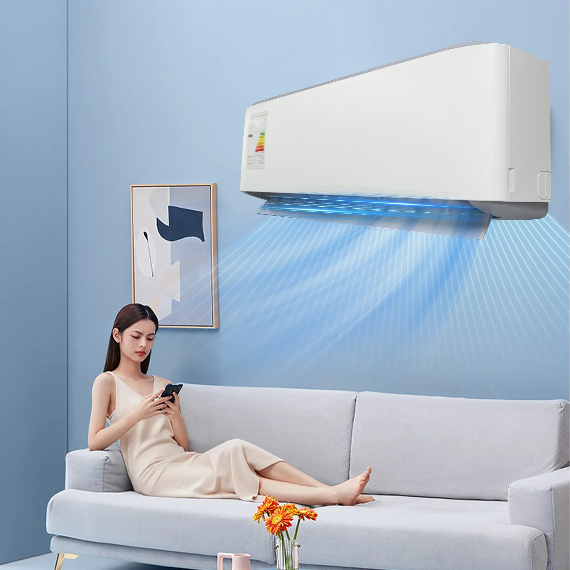 

T1 Tropical Air Conditioner 30000BTU Living Room Refrigeration Air Conditioner Wall Mounted European Air Conditioner