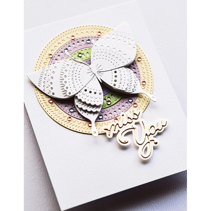 Lucky Goddess Metal Cutting Dies Pattern Rings Diy Scrapbooking Photo Album Decorative Embossing Paper Card Crafts