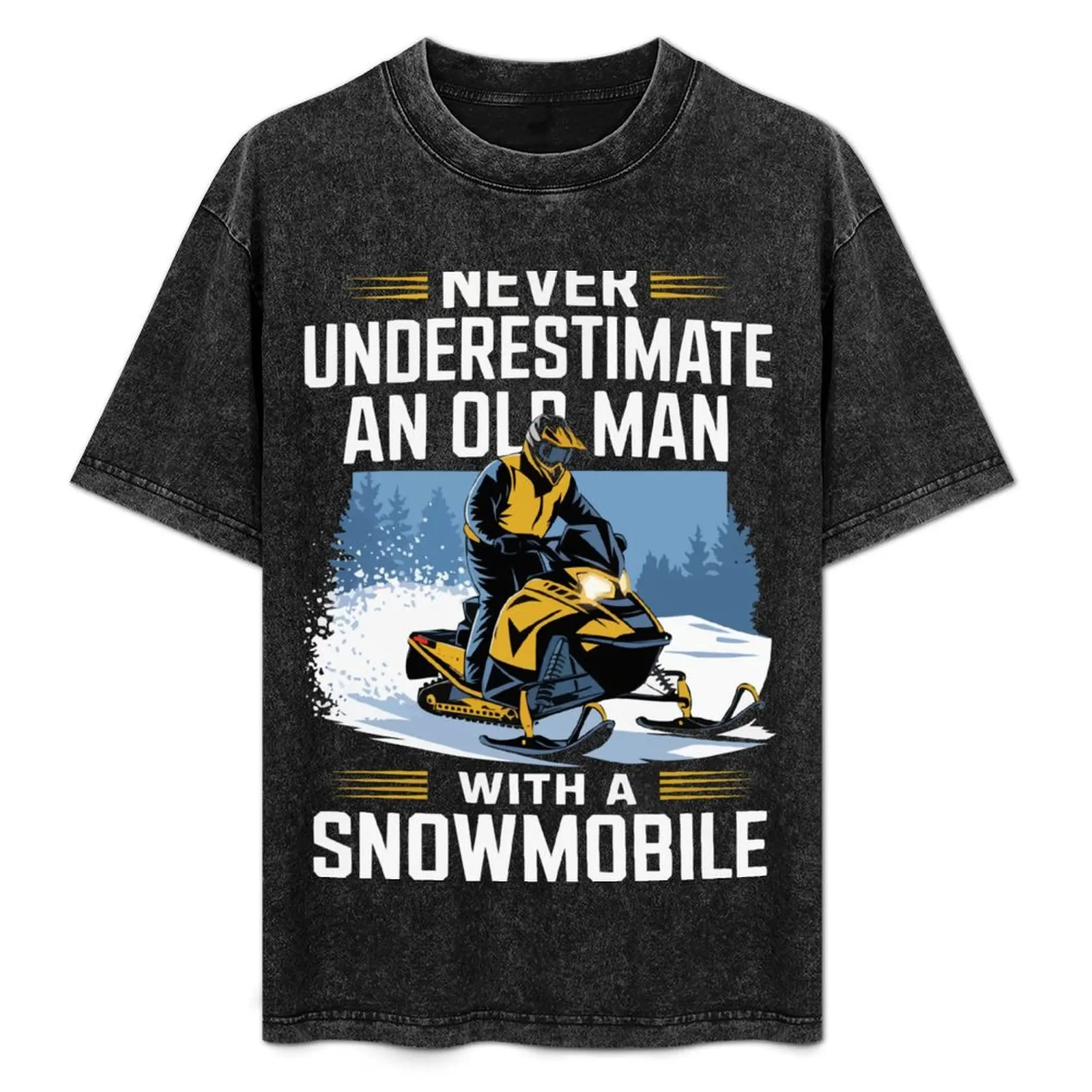 

Never With a Snowmobile T-Shirt Utility Work Short Sleeve Top