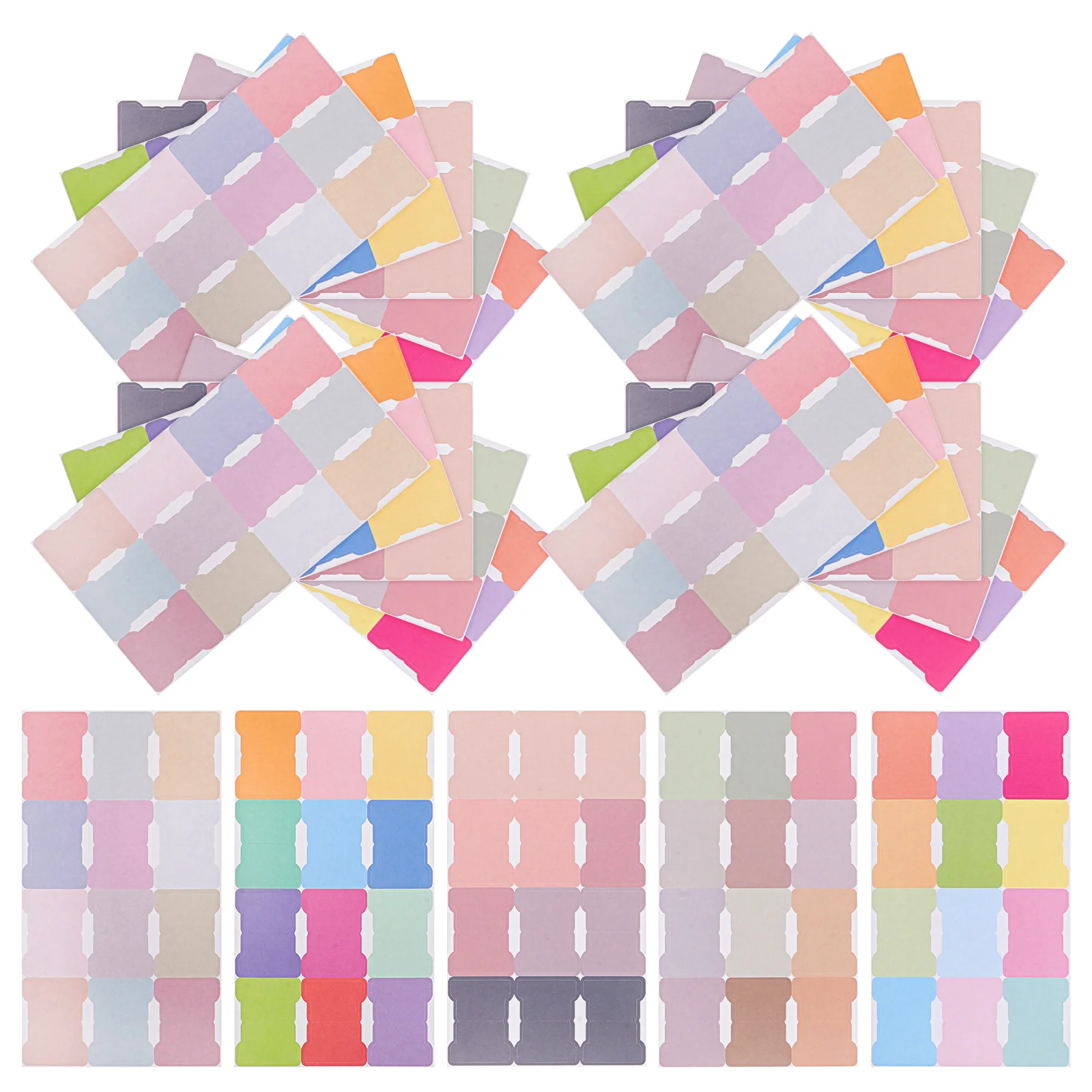 

5Pcs Index Tabs Self Adhesive Pastel Color Writable Monthly Planner Stickers Book Page Markers Flag Organizer