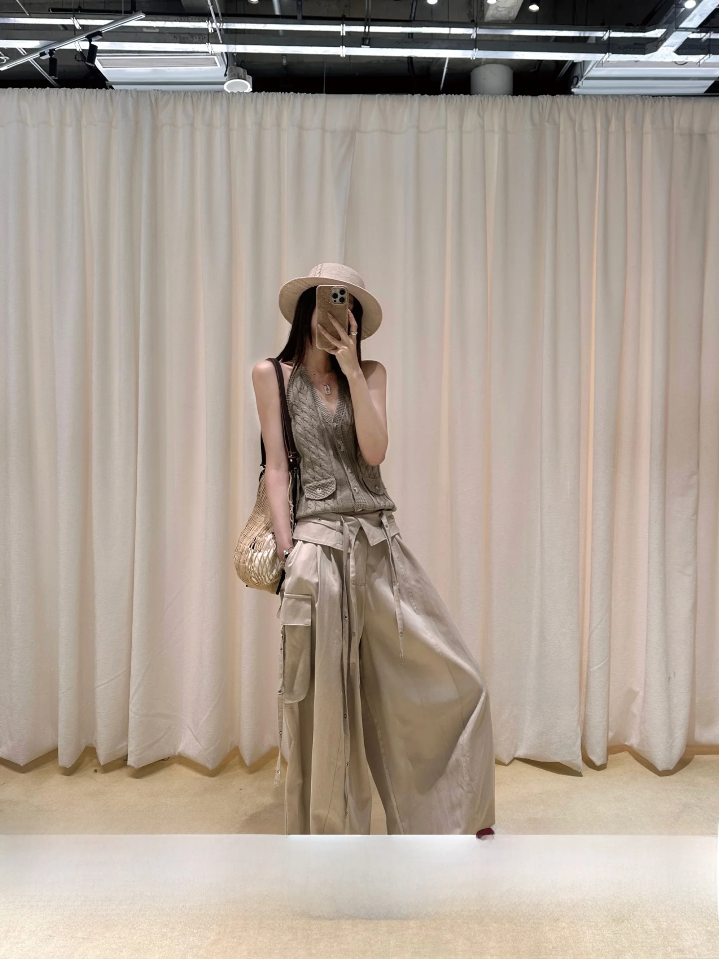 

High Waist Wide Leg Casual Pants Women's Loose Street Style Workwear Trousers Okaaay Casual Fashion Spring Cotton Blend