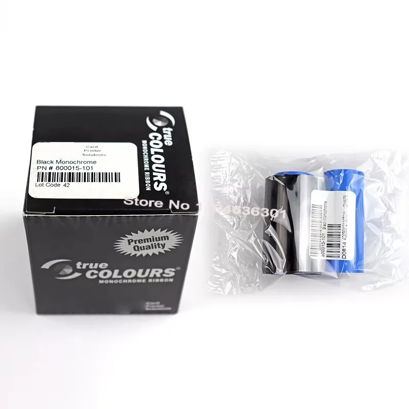 Brand New 800015-101 Black Ribbon for Zebra P300 P310 P320i P330i P400C P420 P430i P500C P520C P520 P600C Card Printers