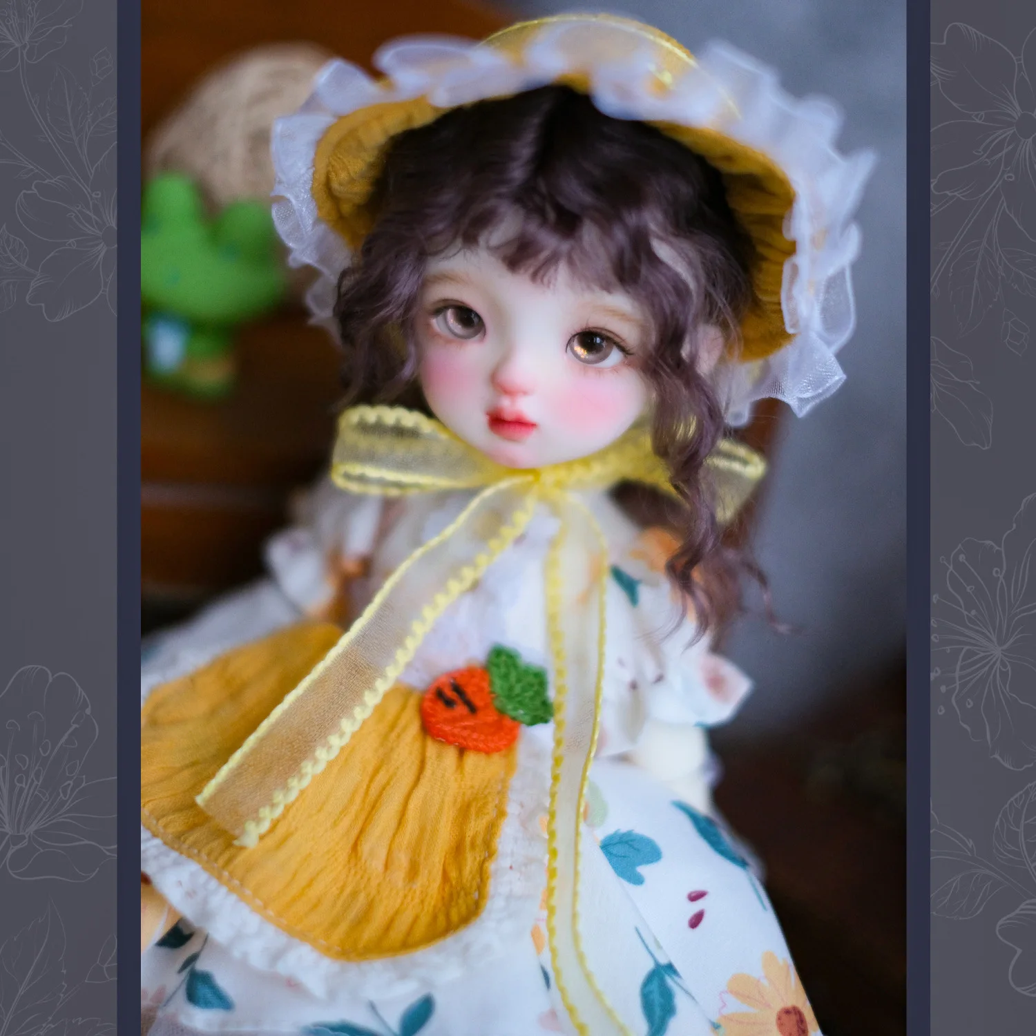 BJD Boneca Roupas com Chapéu Amarelo, Frete Grátis, 1:6