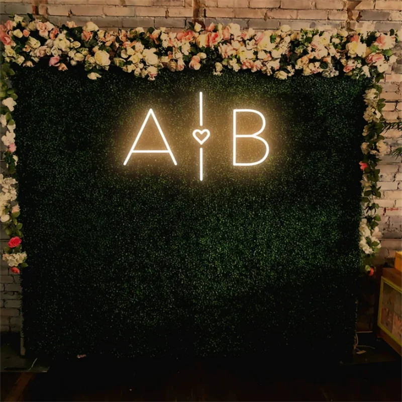 Custom Wedding Initials Neon Sign Wedding Engagement Party Decor Neon Light