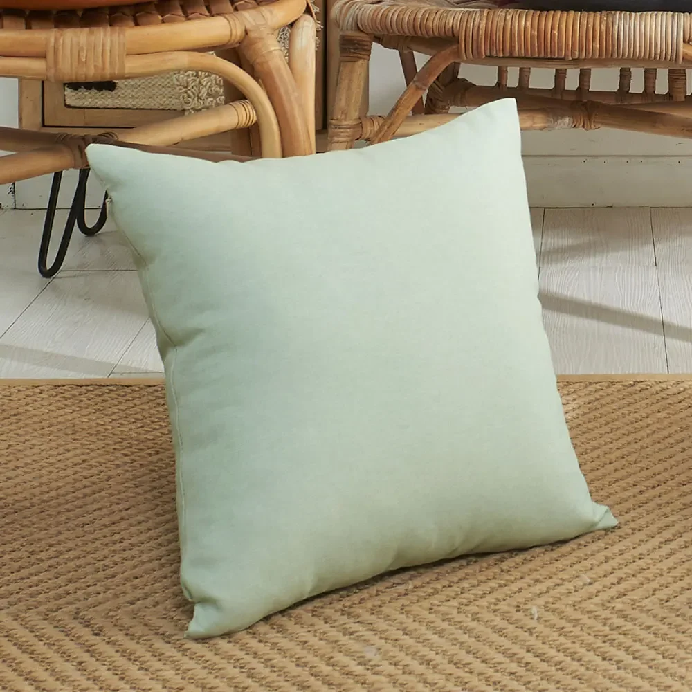 Waterproof Cushion Cover Outdoor Sofa Throw Pillow Cover Simple Soft Plain Pillowcase Home Decor Housse De Coussin Japan Style