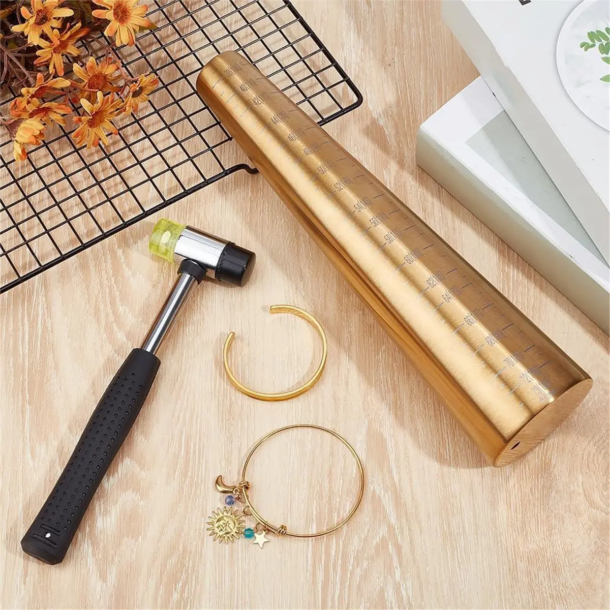 Bracelet Mandrel Sizer Set with Jewelry Tool Bracelet Repair Tool Metal