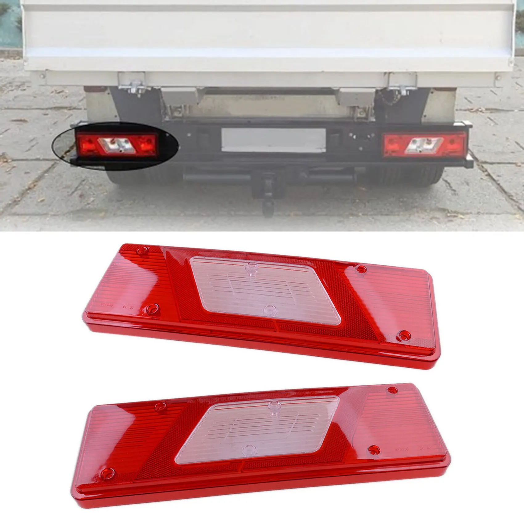 For Ford Transit MK8 2014-2020 BK31-13292-AA BK31-13293-AA Rear Light Lamp Lens Right & Left Tail Light Cover