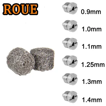 ROUE Evrensel 1.0mm 1.1 mm Konu Kar Köpüğü Delik Memesi İpuçları + Köpük Makinesi Köpük Püskürtücü Paslanmaz Çelik Fenerler Memesi