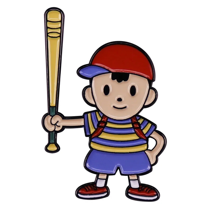 Baseball-Boy-Ness Badge RPG Games EarthBound Enamel Pin