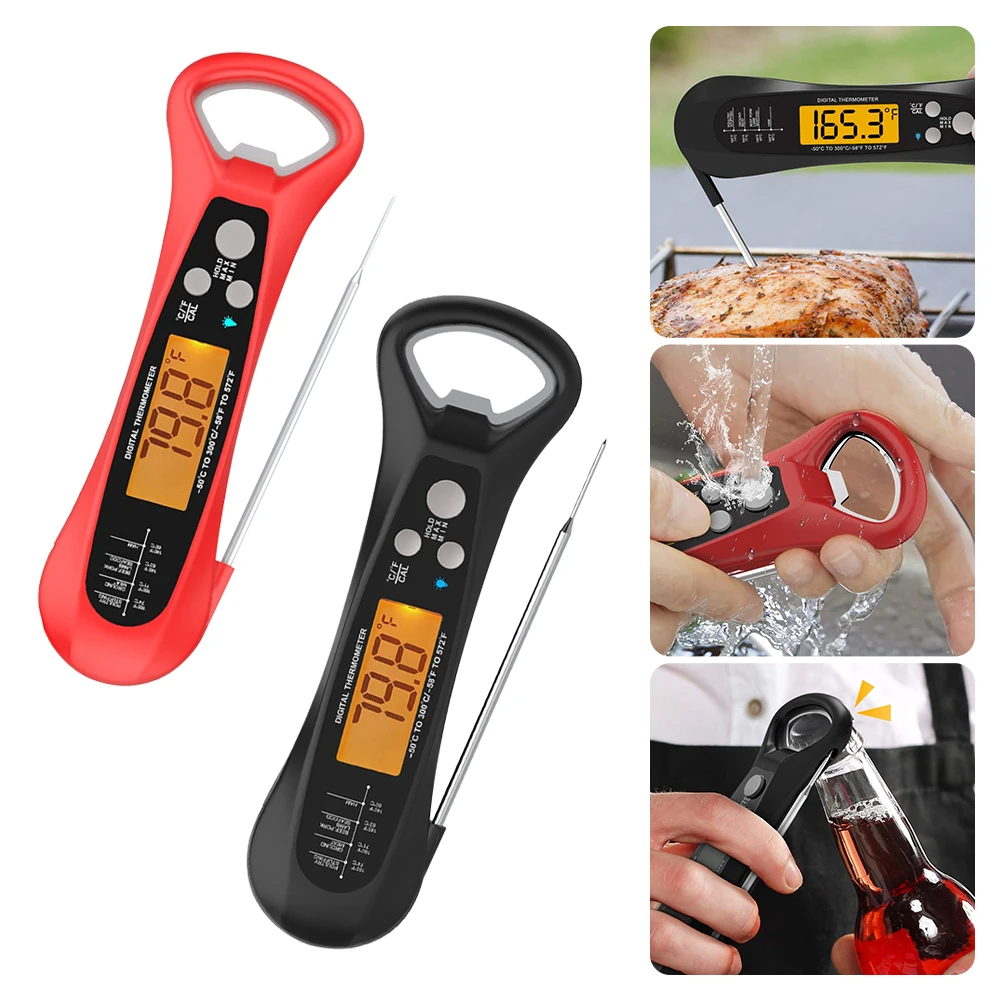 Digital Food Meat Thermometer For Cooking Instant Read Waterproof Backlight Ultra-Fast Accurate Probe Idea For Turkey/Grilling