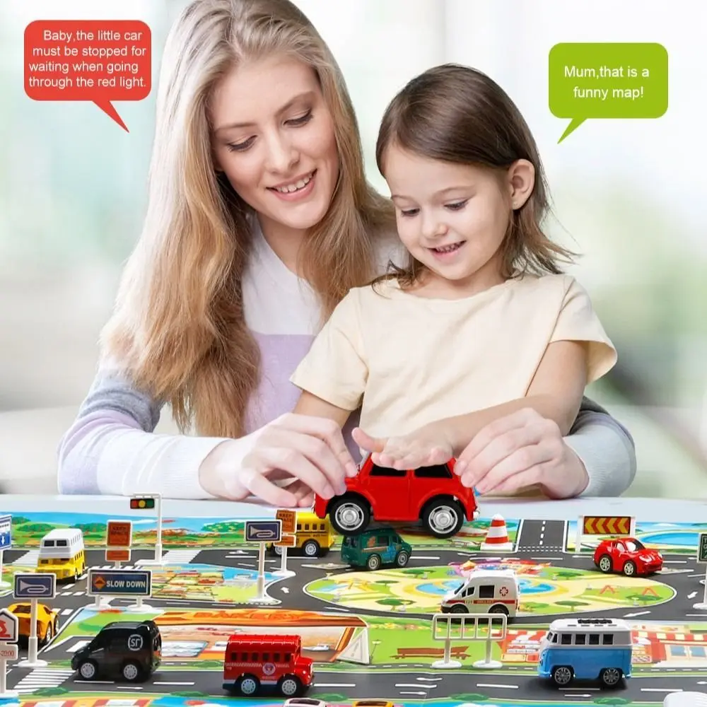 Baby Climbing Playing Mat City Traffic Road Map Kids Toy City Car Parking Lot Roadmap Traffic Signs Play Game Mat Carpet