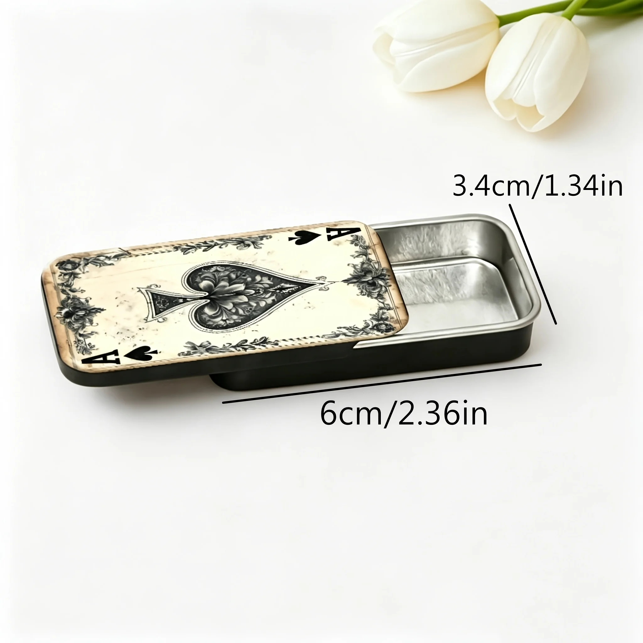 Metal Matchbox, Matches Not Included. Simple and Portable Vintage Matchbox, Compact Flip-top Metal Case