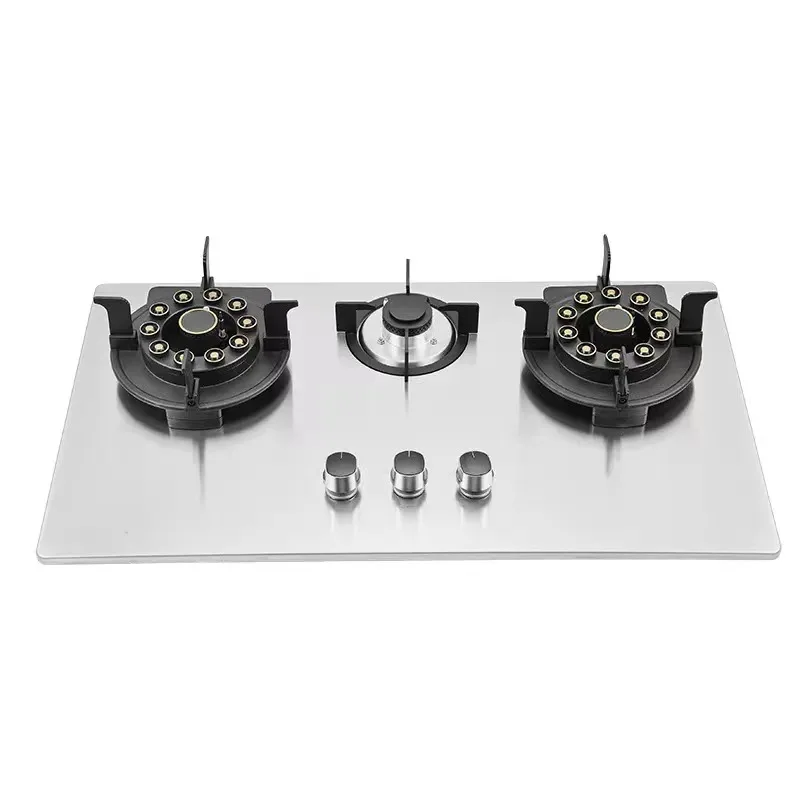 3.0 + 3.0 + 1.75KW Three Burner Electronic Ignition Flameout Protection Gas Stove