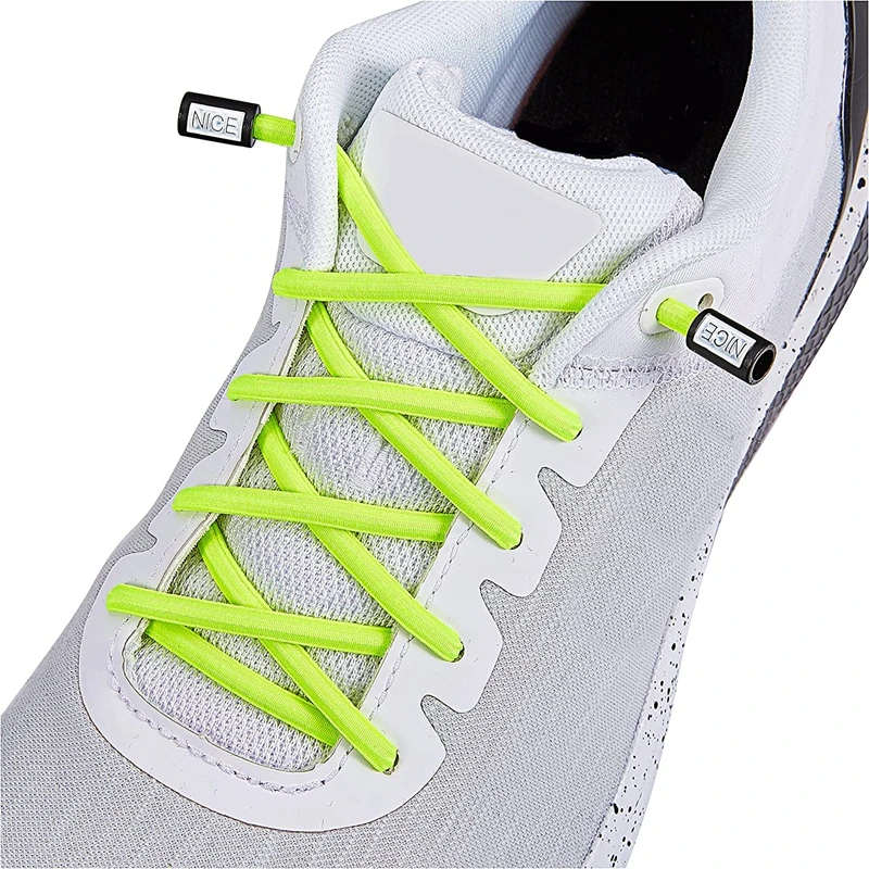 

Round Elastic Shoelace Without Tying Stretch Shoelaces for Sneakers No Tie Shoe Laces for Kids NICE Lock Tieless Lace Strings