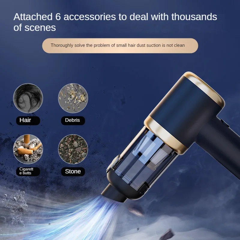 Wireless Car Mounted Mini Super Strong Blowing & Suction Integrated Machine Dual-purpose Two In One Car Vacuum Cleaner