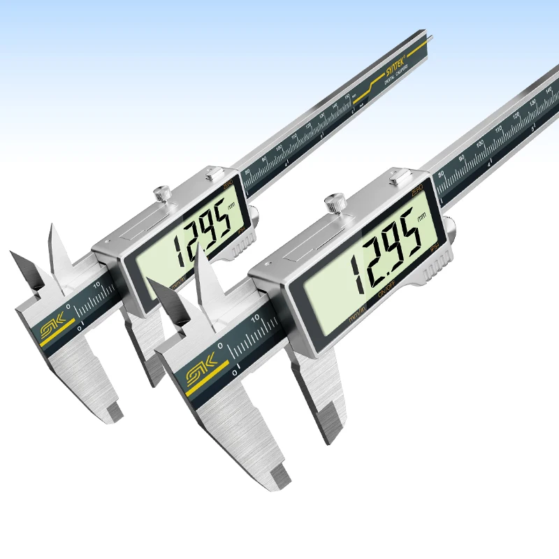 All-Metal IP54 Electronic Digital Display Vernier Calipers 0-150/200/300mm Stainless Steel HD Full Screen Caliper Measuring Tool