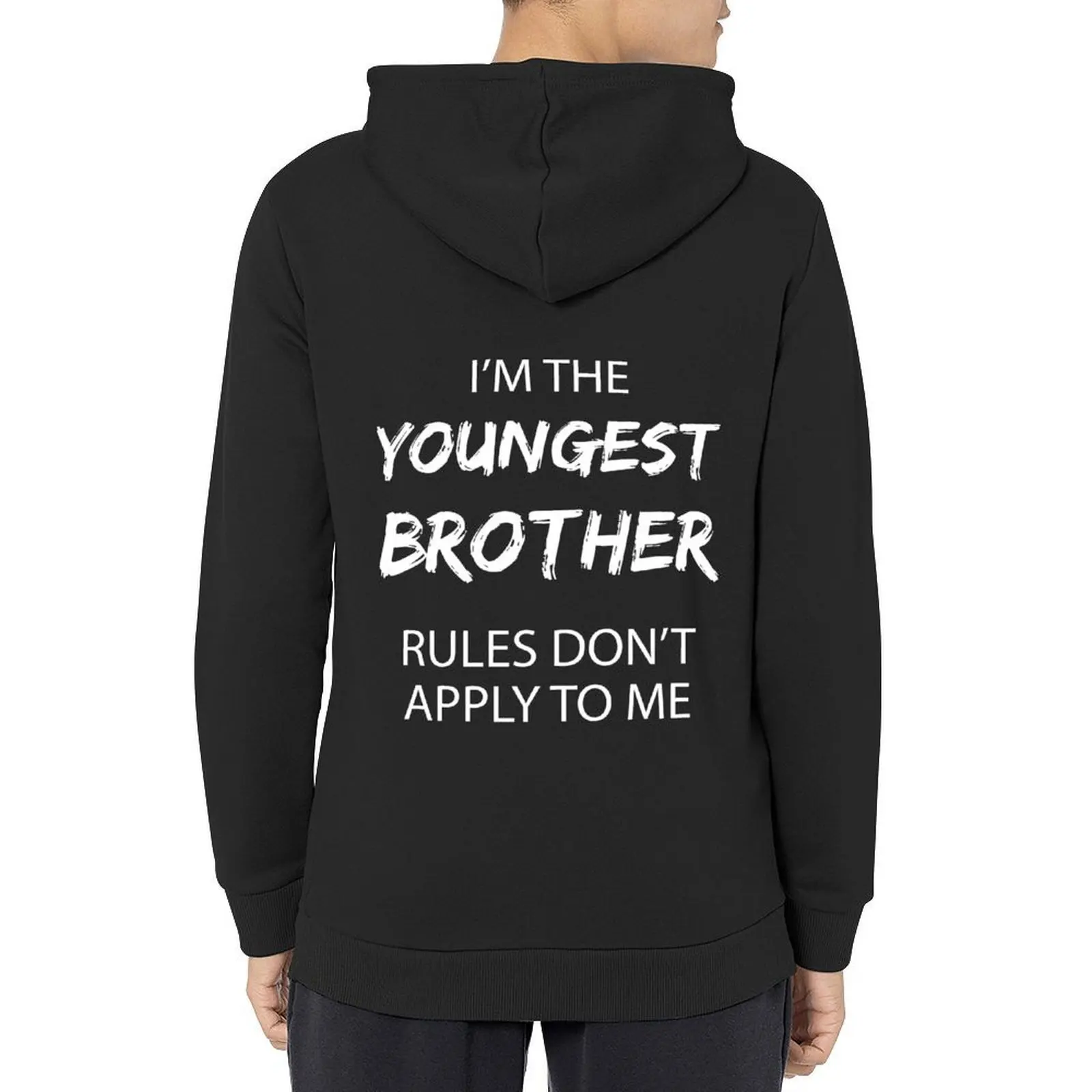 

Youngest Brother Outfit Rules Don't Apply to Me Funny Sibling Hoodie korean style clothes hooded shirt oversized hoodie