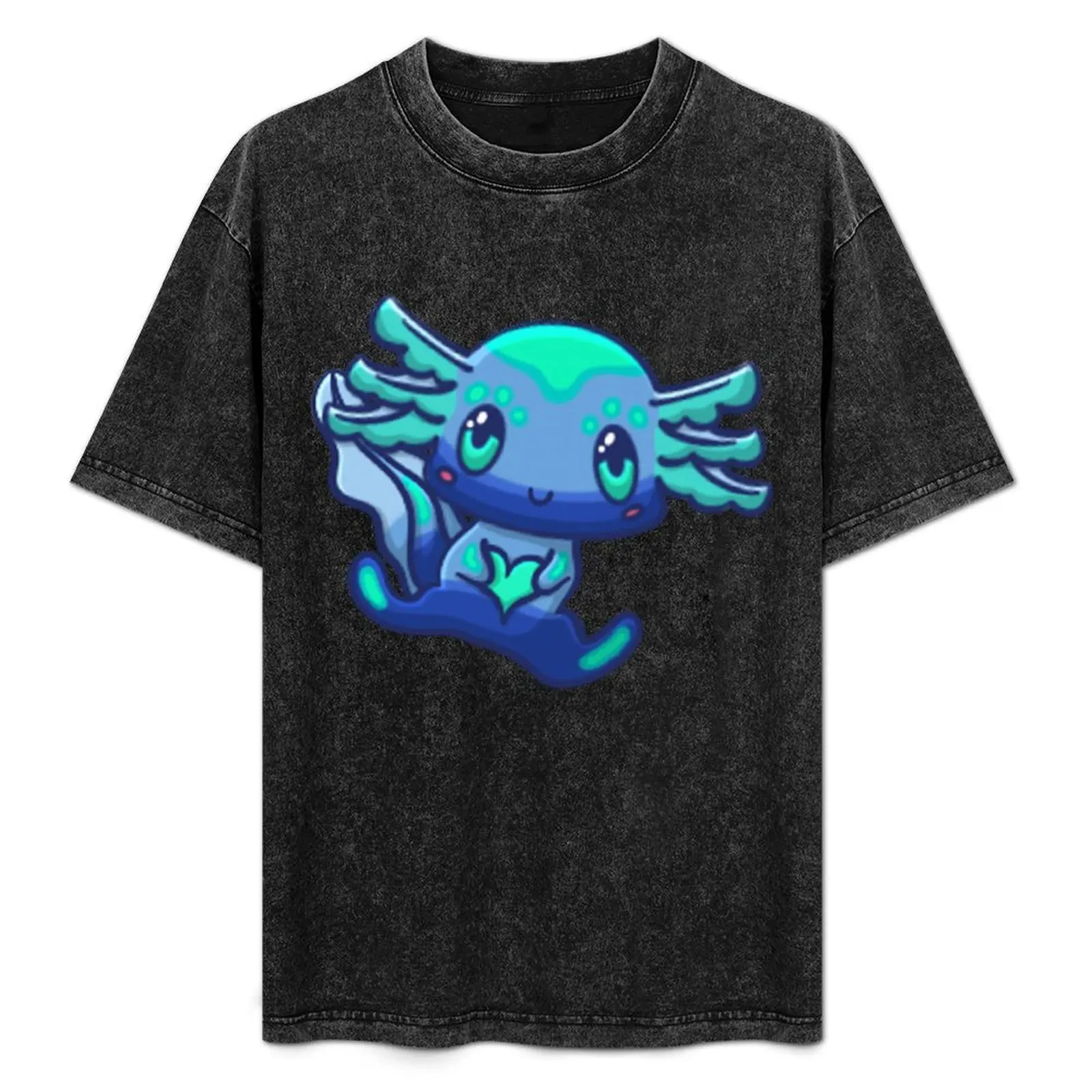 

Gfp Axolotl Hugging A Heart T-Shirt Light Athletic Short Sleeve Tee Shirt