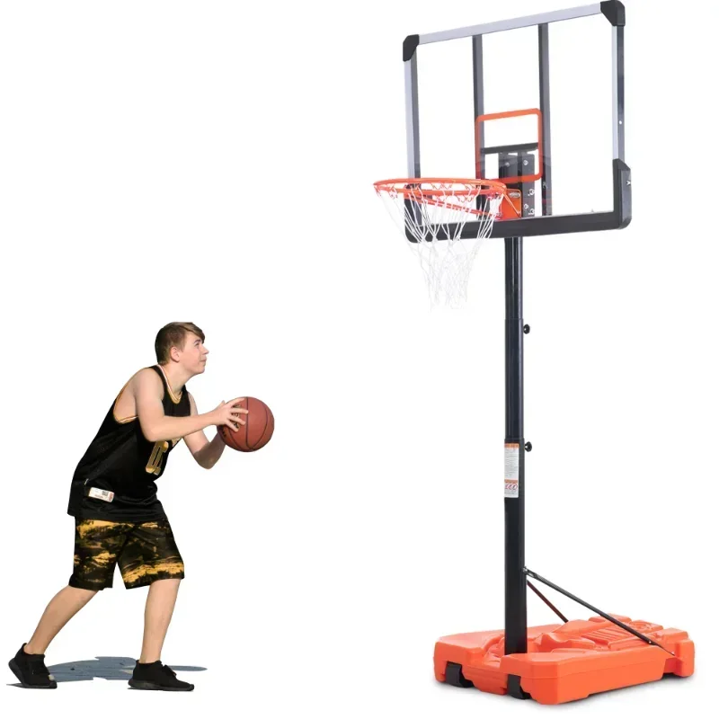 

Upgrade Orange Portable Adjustable Height Basketball Stand And Goal Suitable For Young Adults Sturdy Durable Easy Assembly Easy