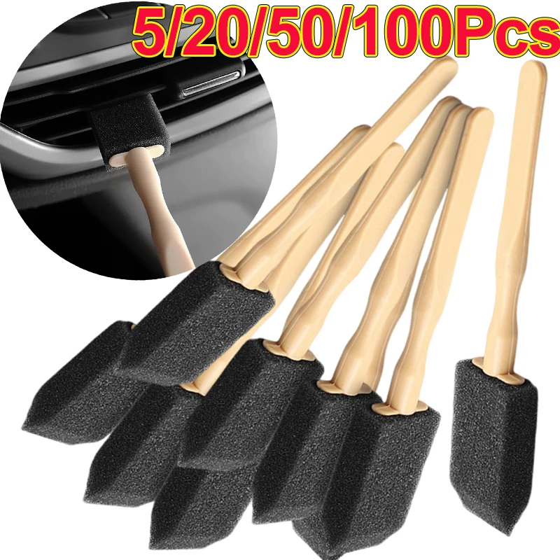 Brosse de nettoyage pour grille d'aération de climatiseur de voiture, brosse de détaillage, brosse de lavage pour sortie d'air, dépoussiéreur, outil de nettoyage intérieur automobile