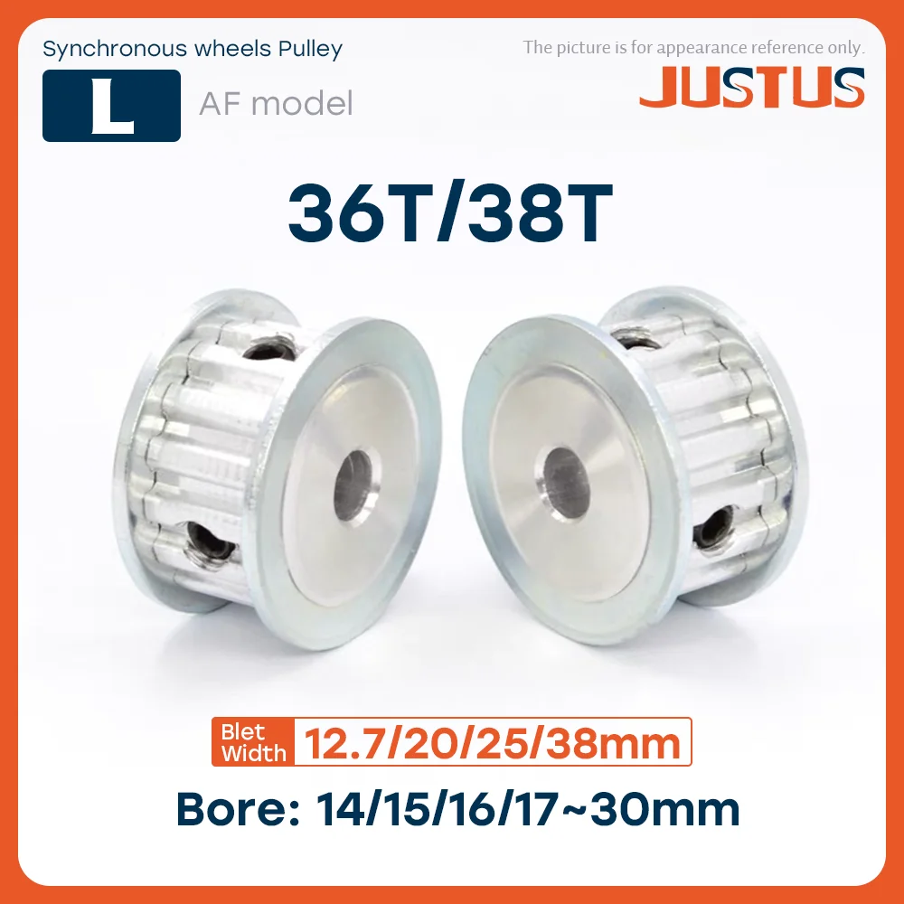 

36T/38Teeth L Type AF Model Timing Pulley Bore 8/10/12/12.7-30mm for 12.7/20/25/38mm Width Belt Used In Linear Pulley