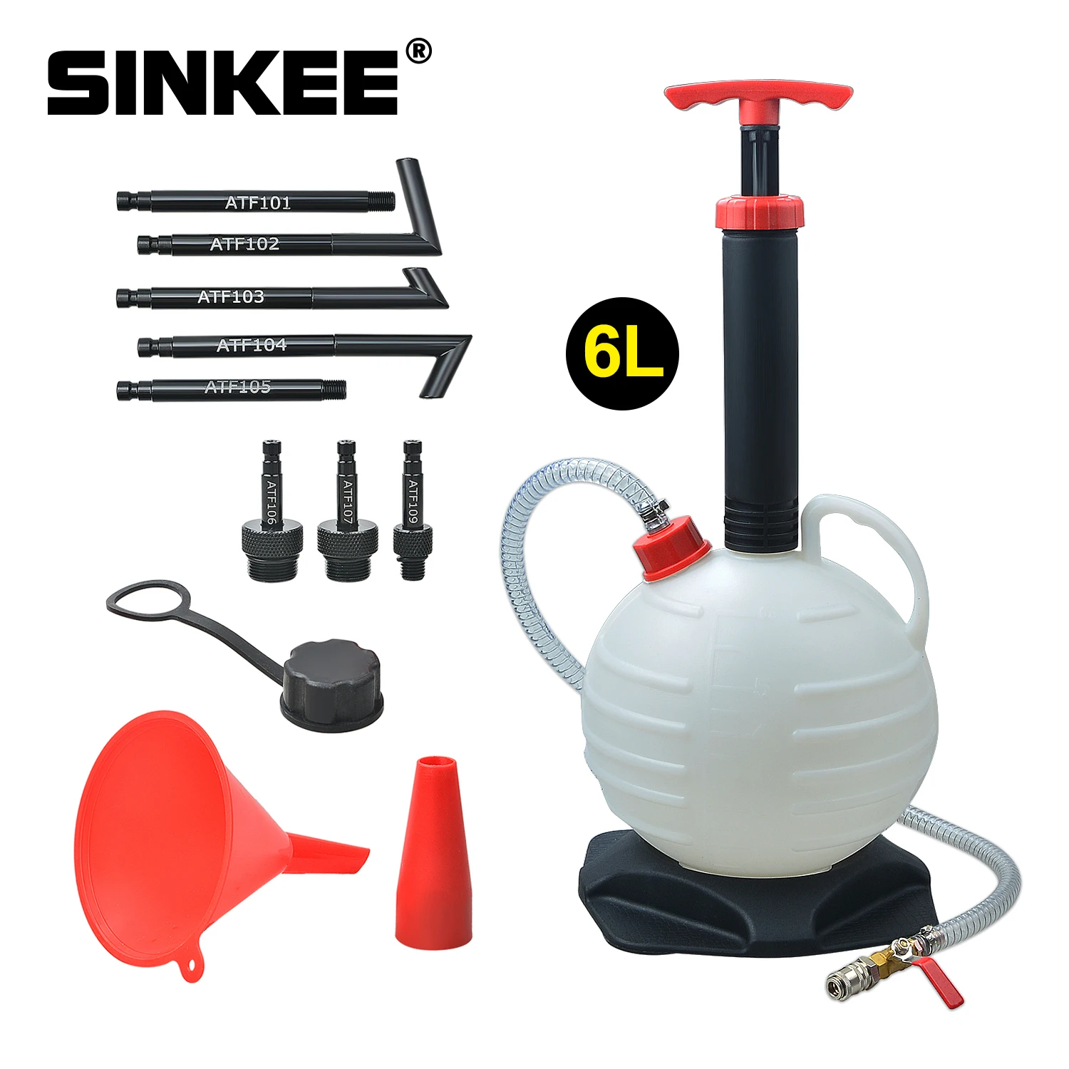 

6L Manual Transmission Oil Filling System Hand Pump Oil Fluid Pump Tool with Adapters SK8411