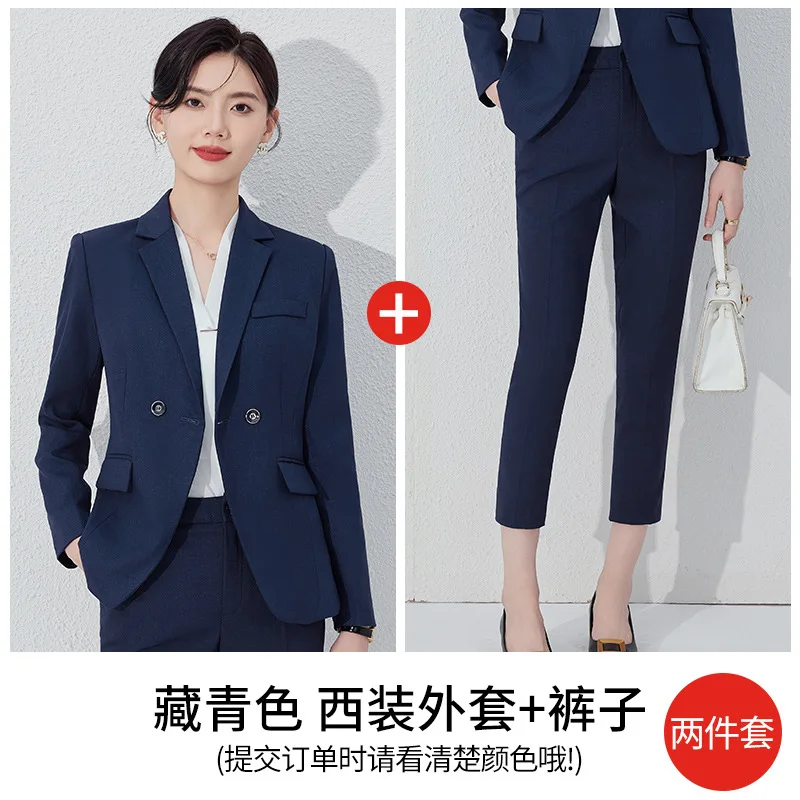 Blazer viola da donna2024Autunno Inverno High-end stile coreano Elegante dea Abito professionale Manager Abbigliamento da lavoro