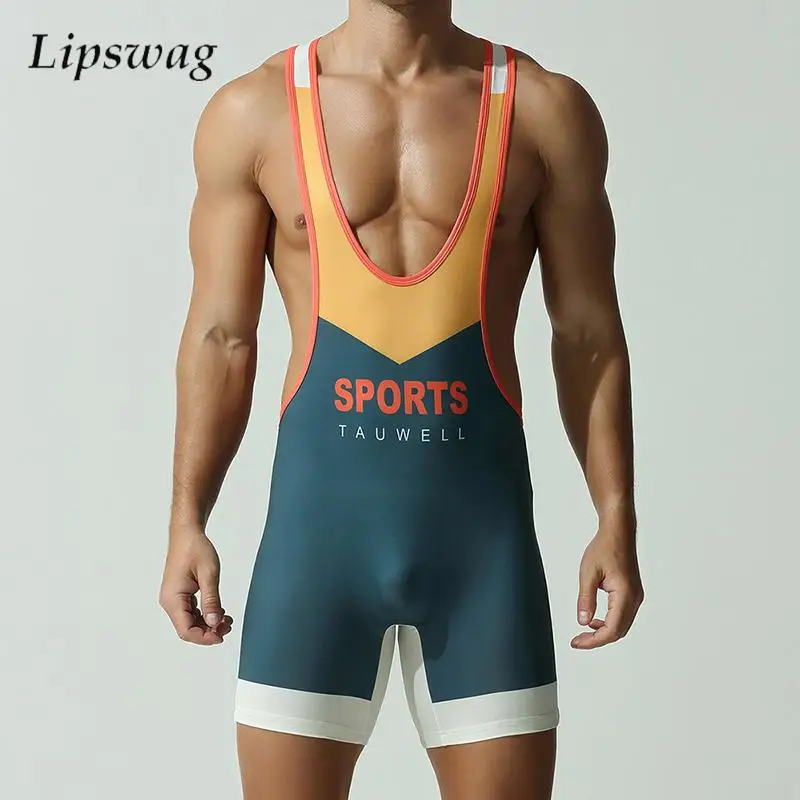 Sports Fitness Mens Slim Jumpsuits Summer Sexy Straps Sleeveless Bodycon Men Bodysuits Fashion Letter Printting Shorts Playsuits