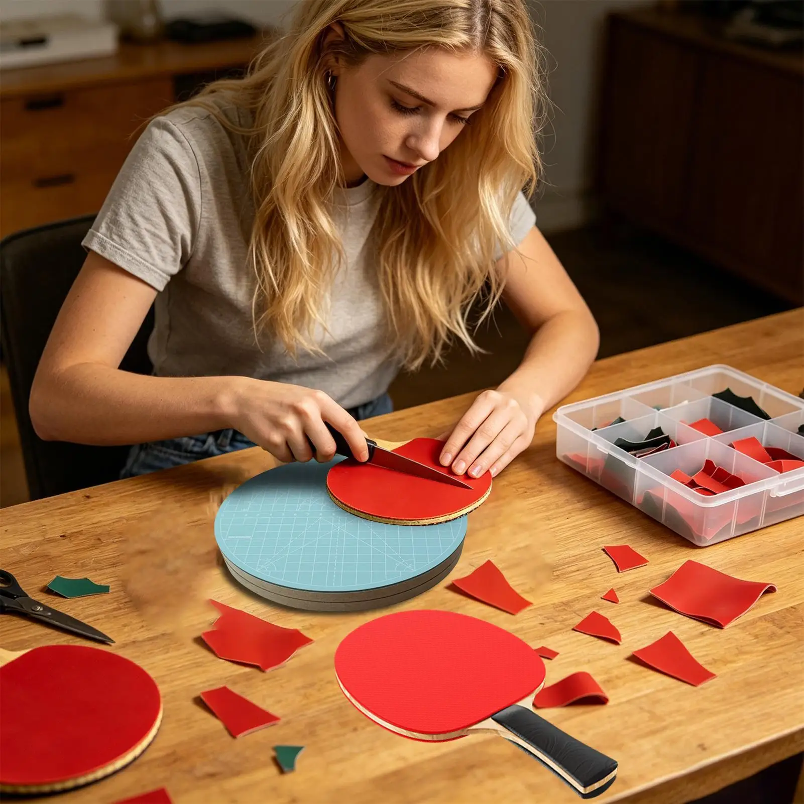 

Table Tennis Cutter Bat Cutting Mat Table Tennis Bat Cutting Tool For Adult Athlete Student Beginner Professional Players