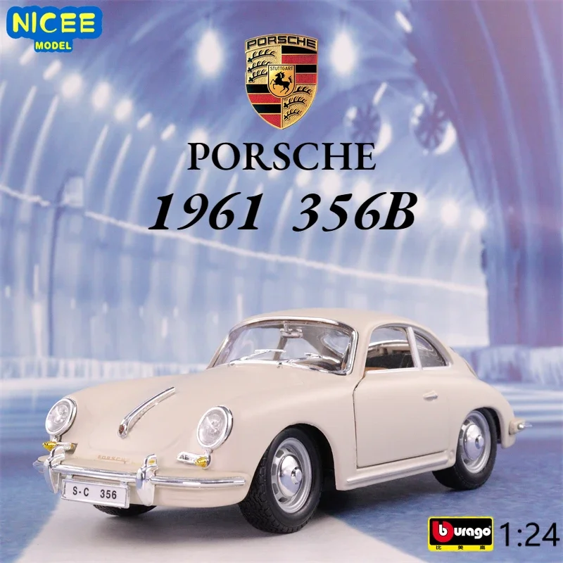 

Bburago 1:24 1961 Porsche 356B Coupe High Simulation Diecast Car Metal Alloy Model Car Children's toys collection gifts B113