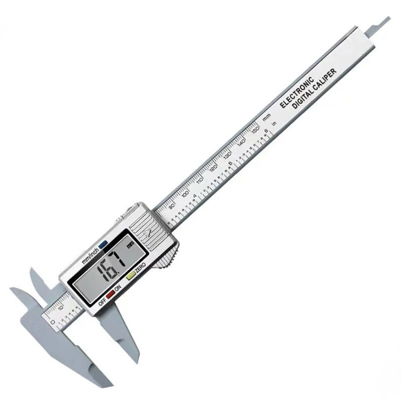 0-150mm elektroniczny wyświetlacz cyfrowy suwmiarka z noniuszem z włókna węglowego suwmiarka z noniuszem cyfrowa linijka narzędzie pomiarowe