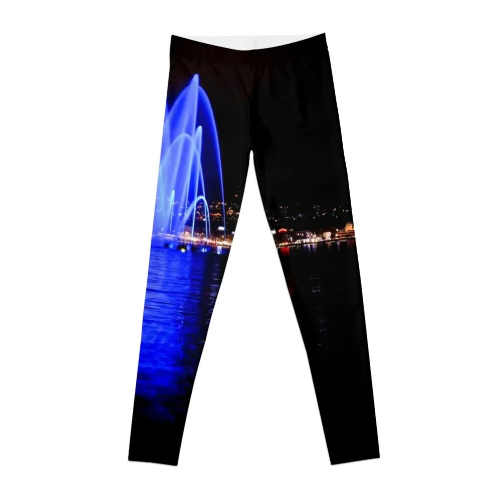 Zurich Lake Fountain/швейцарские произведения искусства, леггинсы для фотосъемки, одежда для фитнеса, леггинсы пуш-ап, спортивные штаны, спортивный комплект, женские леггинсы