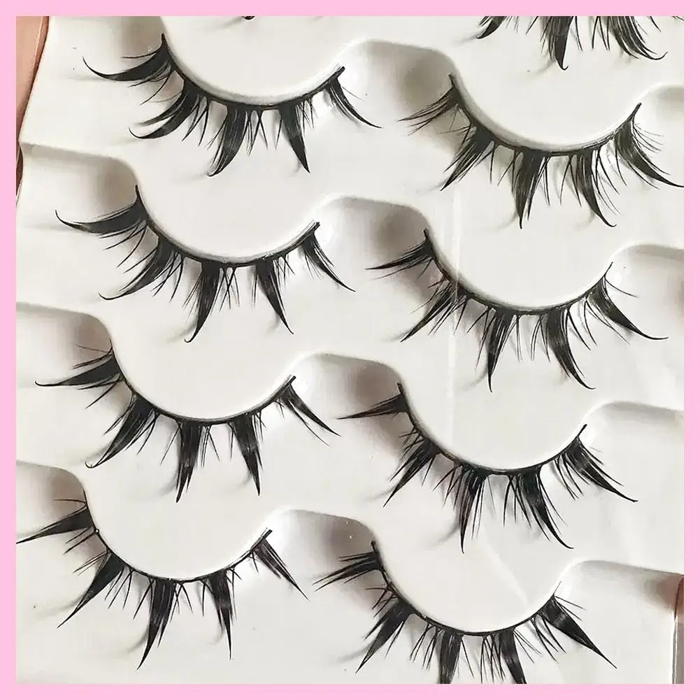 الشيطان الصغير الهزلي الرموش الصناعية الرموش الصناعية كوس مجعد وكثيفة النمط الياباني عيون كبيرة الرموش الصلبة الجذعية #4