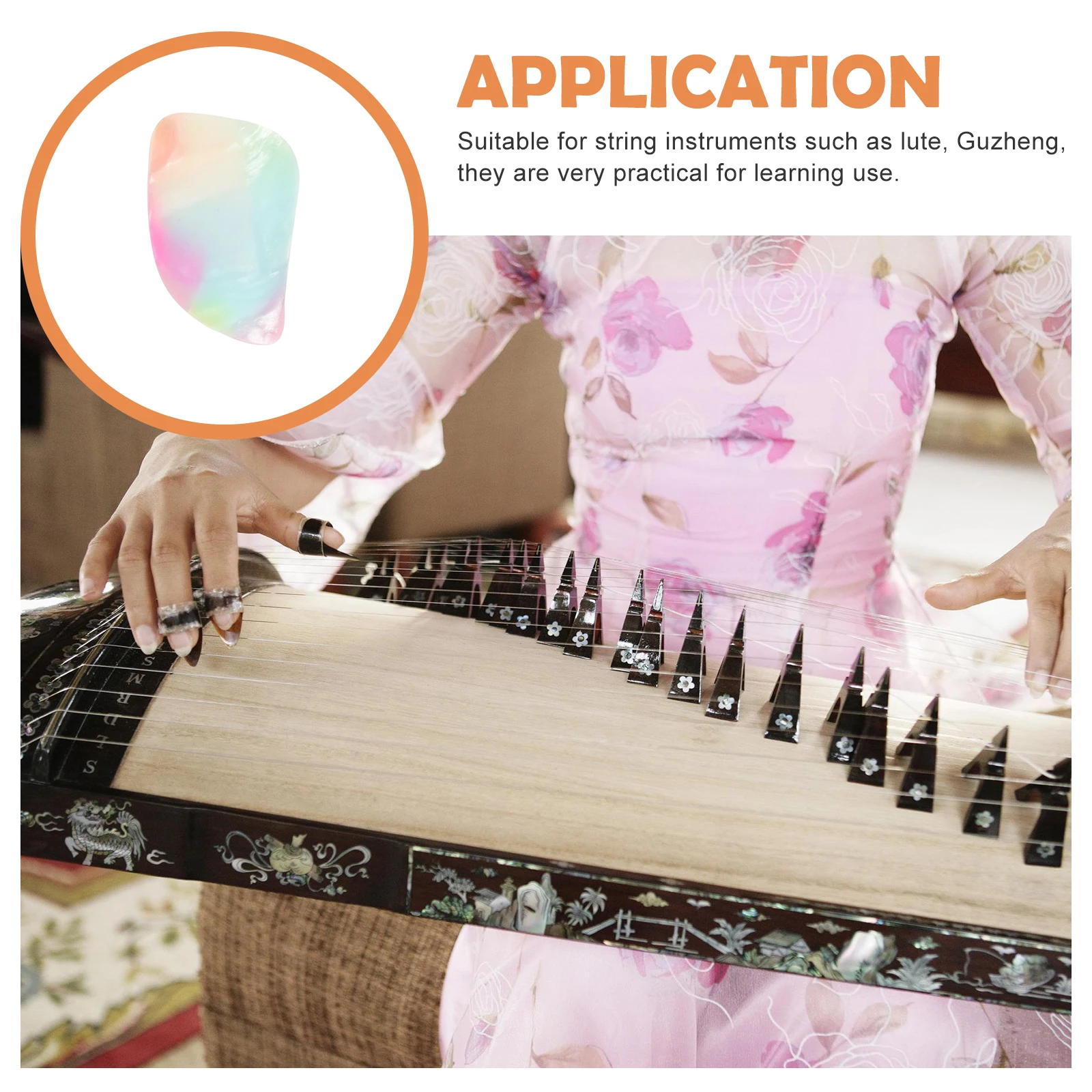 

1 set 1 Set Of Professional Grade Lute Nails Premium Nylon Fake Finger Protectors For String Instruments Practice Performance