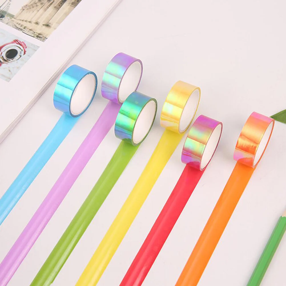 10 قطعة شريط لاصق ملون مجموعة لفات لاصقة مزخرفة لكتب ألبوم القصاصات اليومية مخطط منظم المشاريع الحرفية