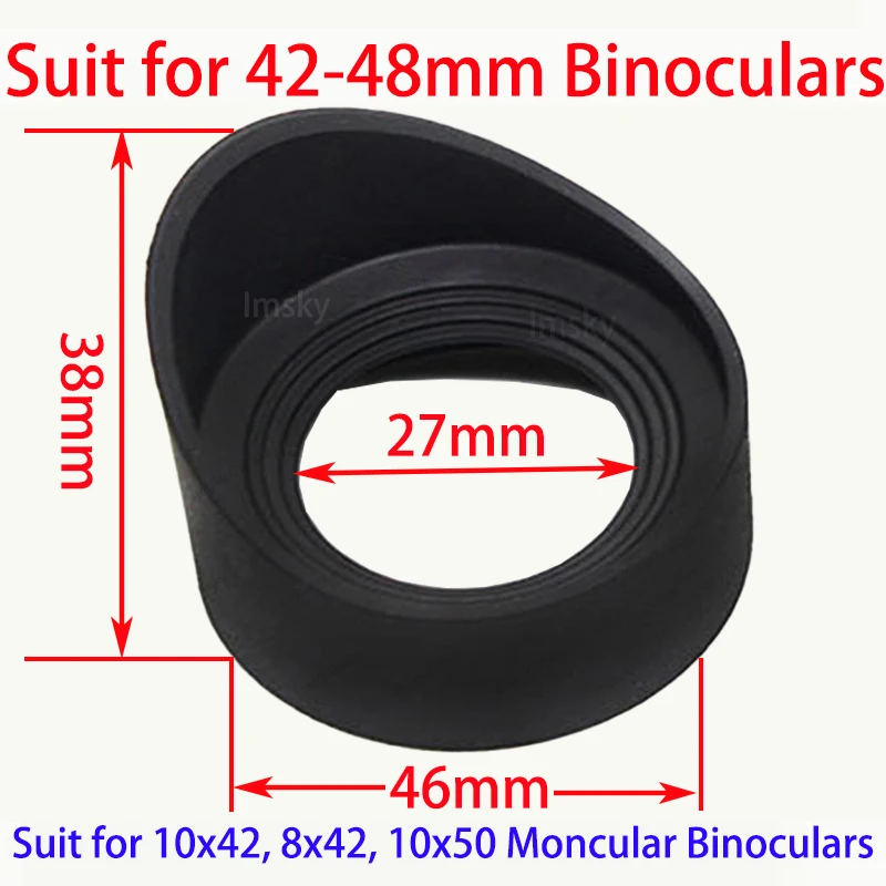 2PCS 10PCS 20PCS 42-48mm Microscope Eyepiece Rubber Eye Shields Eye Guards Telescope Night Vision Scope Eyepiece Eye Cups