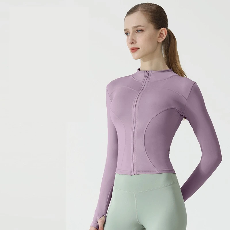 Autumn Sun Protection Clothes UV Resistant Quick Drying Clothes Outerwear Women's Tight Yoga Clothes Tops Sports Fitness Clothes
