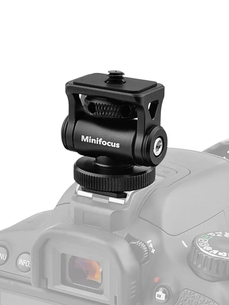 Minifocus Uchwyt monitora Uchwyt na zimną stopkę do kamery Monitory polowe Mikrofon Gorąca stopka Uchwyt montażowy z regulacją nachylenia 180 stopni — zdjęcie 2