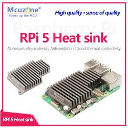 Raspberry Pi 5 cooler, Heat sink, Aluminum alloy material | Anti-oxidation | Good thermal conductivity