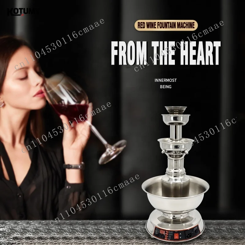 Wine Champagne Fountain Machine Wine Heater Triple Juice Waterfall Machine Restaurant Party Drink Heater