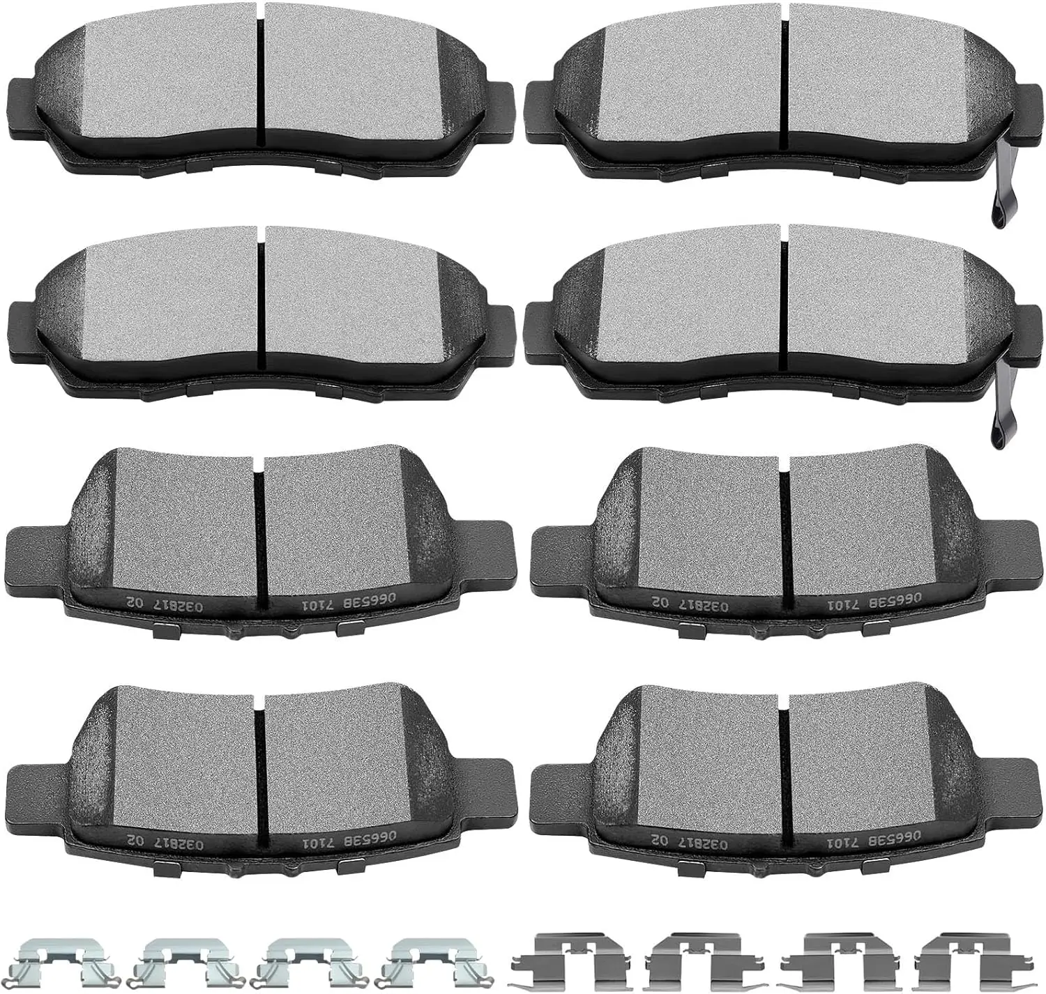 

Комплект керамических тормозных колодок спереди и сзади для Honda Odyssey 2005-2010 годов, тихий и долговечный